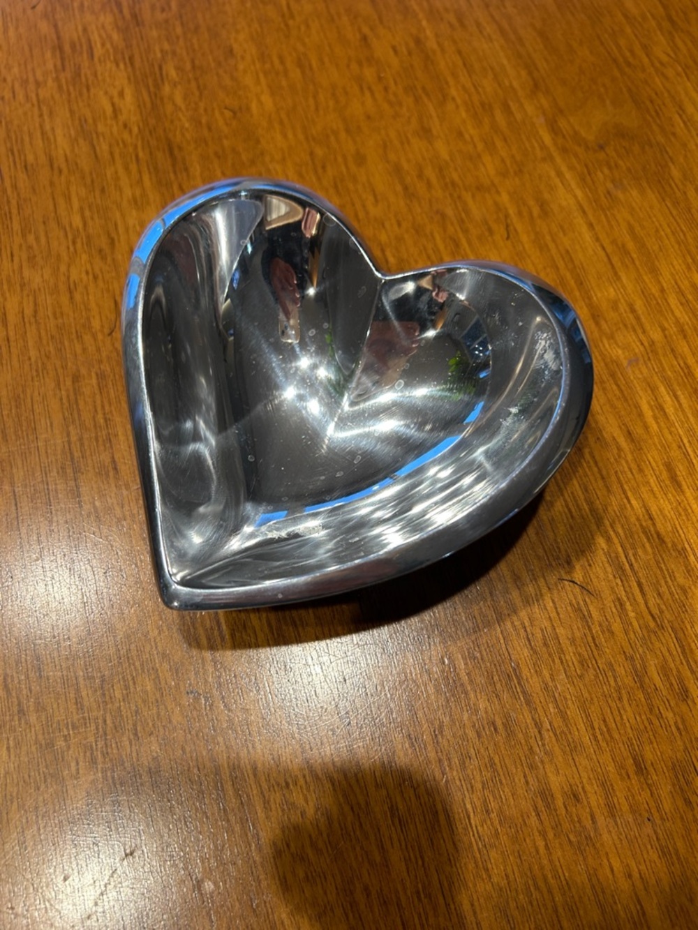 Nambe Polished Heart Trinket Box in Silver Tone